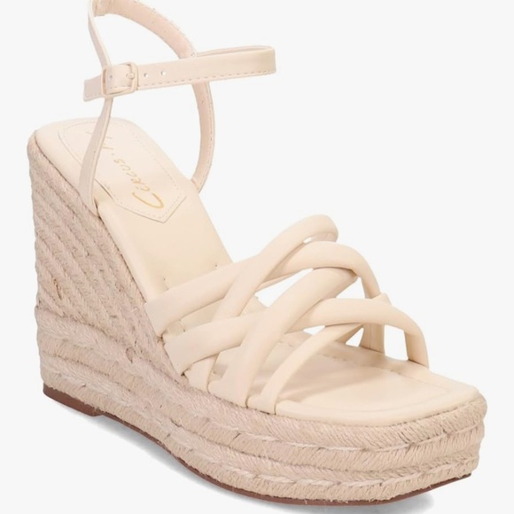 NEW Circus NY by Sam Edelman Women's Irene Wedge Sandal Vanilla Bean - Picture 1 of 7